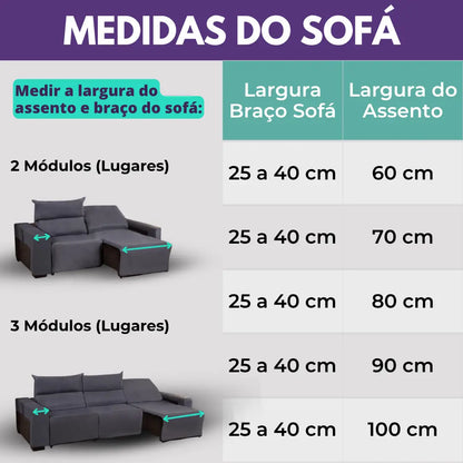 Capa para Sofá Retrátil Elastex - Tabaco