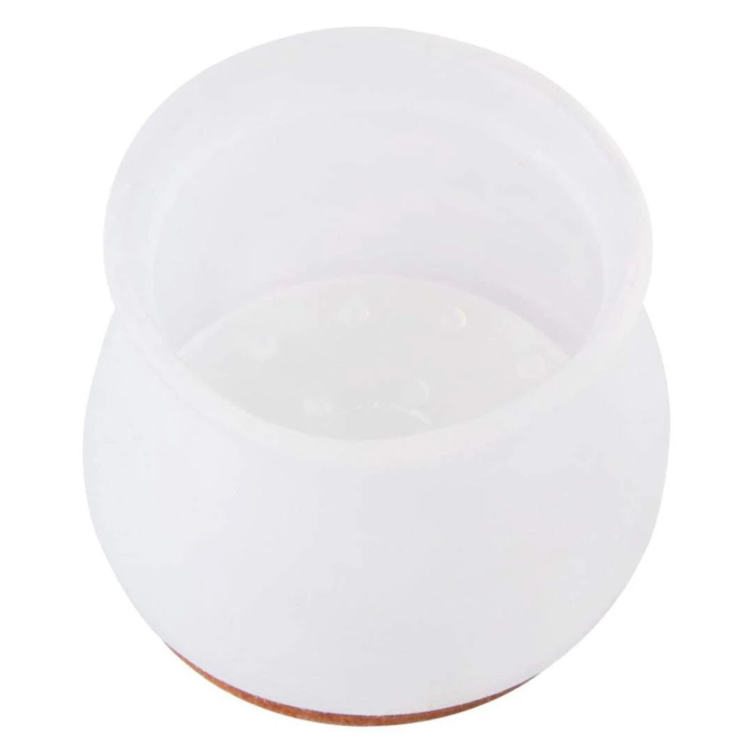 Protetor de Pé de Cadeira de Silicone - Branco