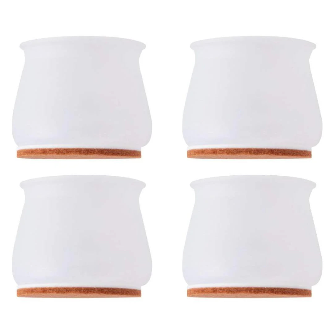 Protetor de Pé de Cadeira de Silicone - Branco