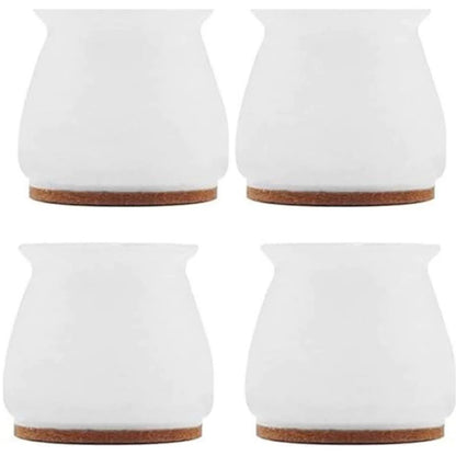 Protetor de Pé de Cadeira de Silicone - Branco