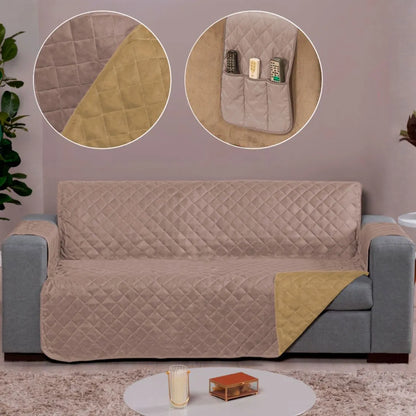 Capa Protetora Sofá Caqui-Palha