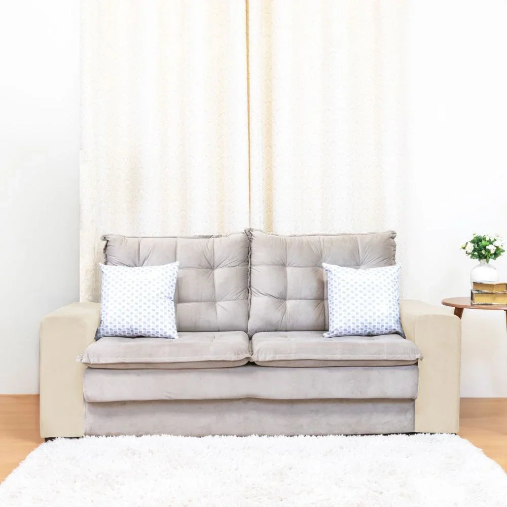 Capa para Braço de Sofá Suede Confort  Kit 2 - Creme