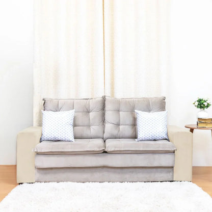 Capa para Braço de Sofá Suede Confort  Kit 2 - Creme