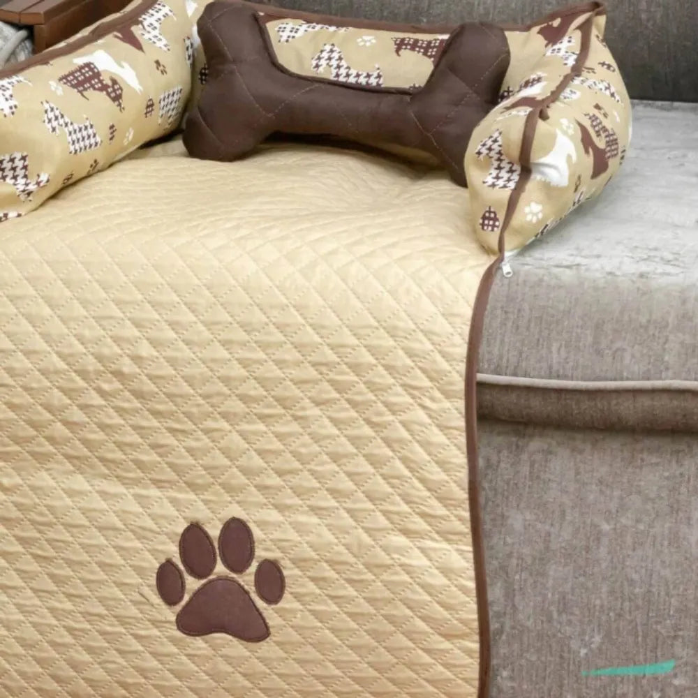 Protetor de Sofá Pet Impermeável Pequeno - Creme