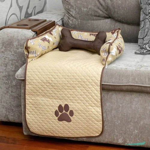 Protetor de Sofá Pet Impermeável Pequeno - Creme