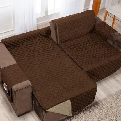 Protetor Sofá Retrátil Dupla Face Tabaco-Caqui