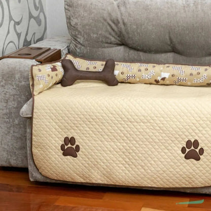 Protetor de Sofá Pet Impermeável Gigante - Creme