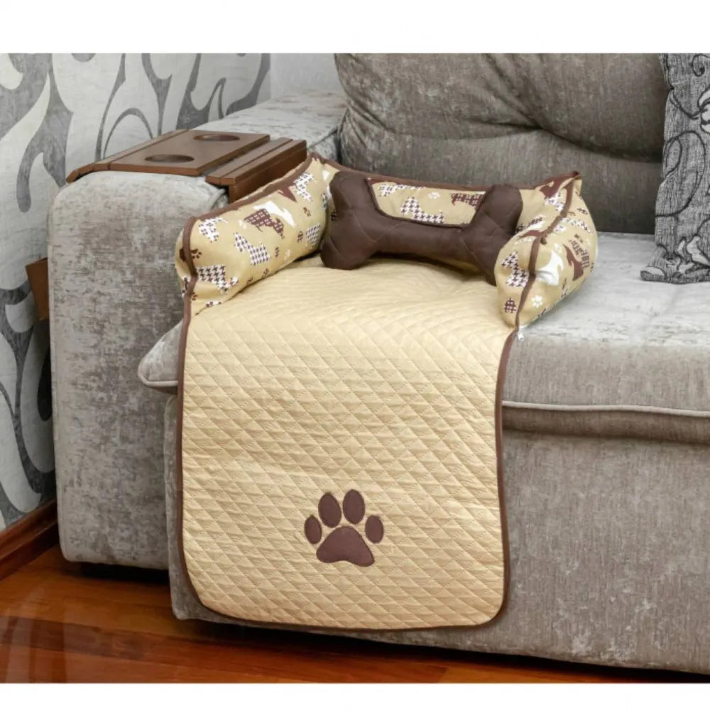 Protetor de Sofá Pet Impermeável Pequeno - Creme