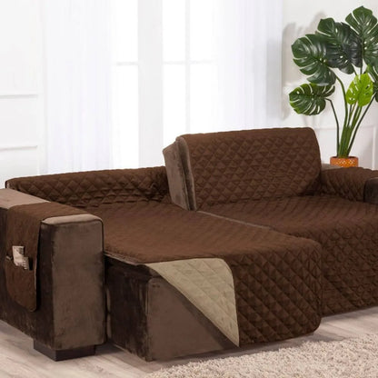 Protetor Sofá Retrátil Dupla Face Tabaco-Caqui