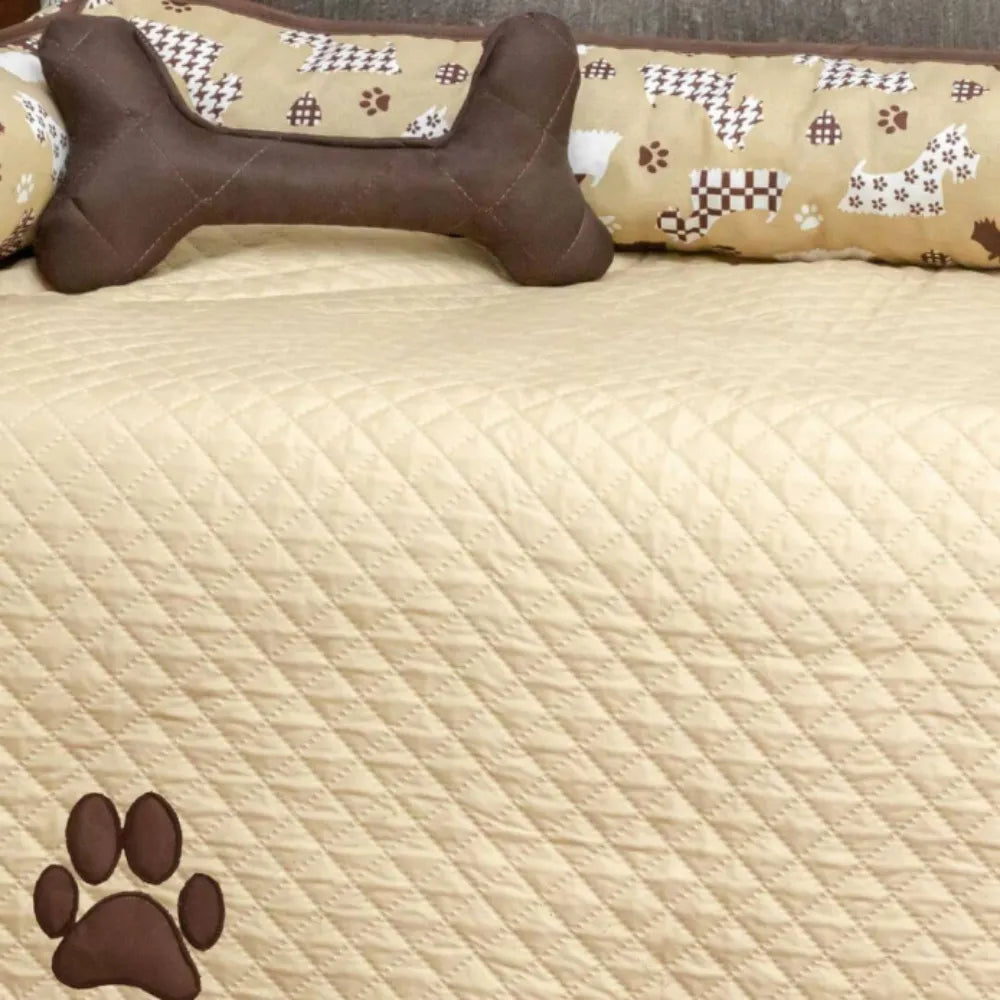 Protetor de Sofá Pet Impermeável Gigante - Creme
