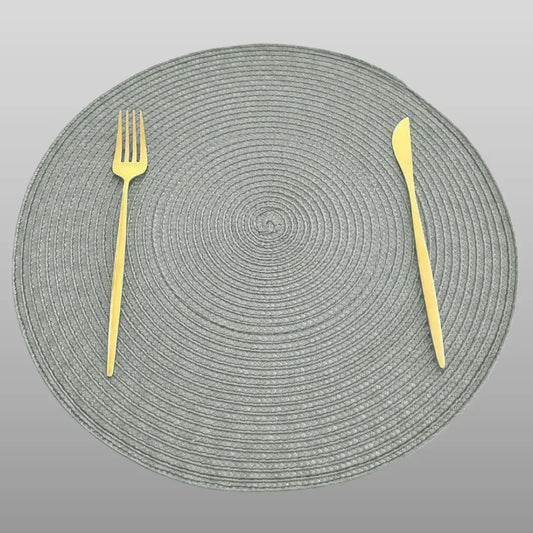 Kit 4 Sousplat Redondo Cinza - Oferta Cross