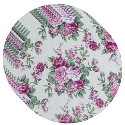 Jogo Americano Redondo 4 peças - Flor Marsala