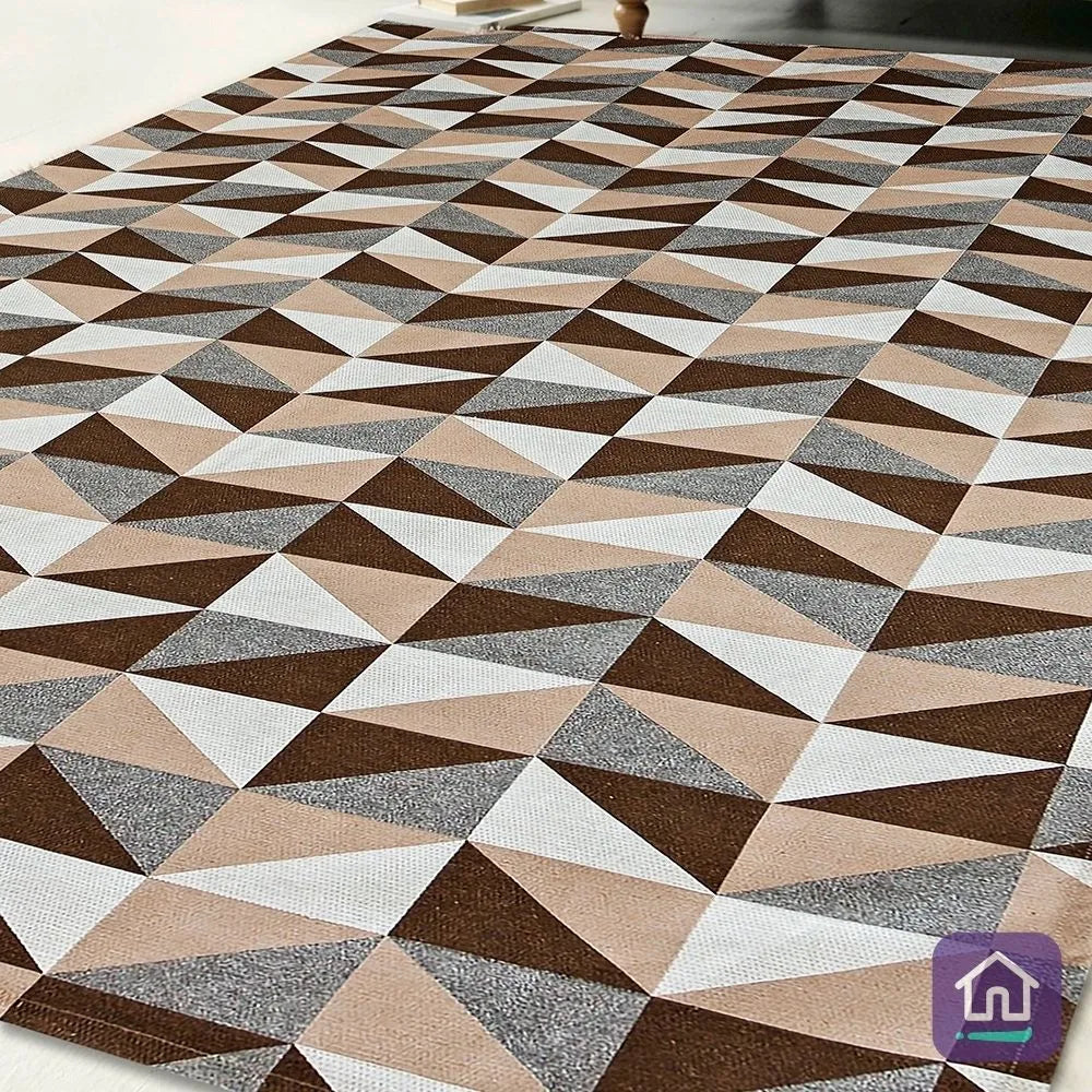 Tapete Jacquard Losango -  Marrom (5 Tamanhos)