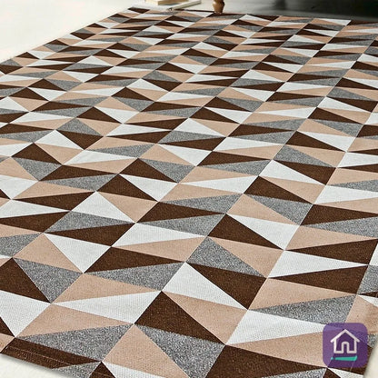 Tapete Jacquard Losango -  Marrom (5 Tamanhos)