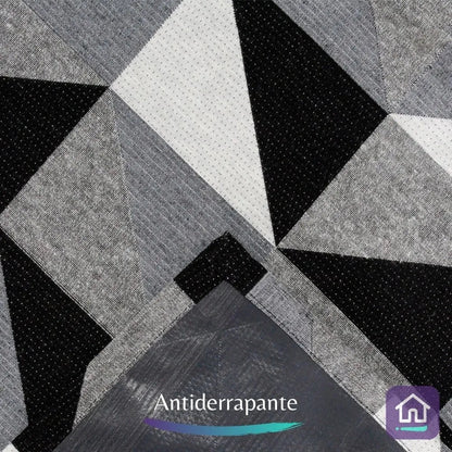 Tapete Jacquard Losango -  Preto (5 Tamanhos)