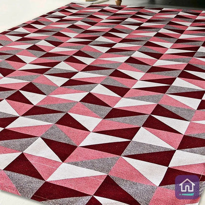 Tapete Jacquard Losango -  Vermelho (3 Tamanhos)