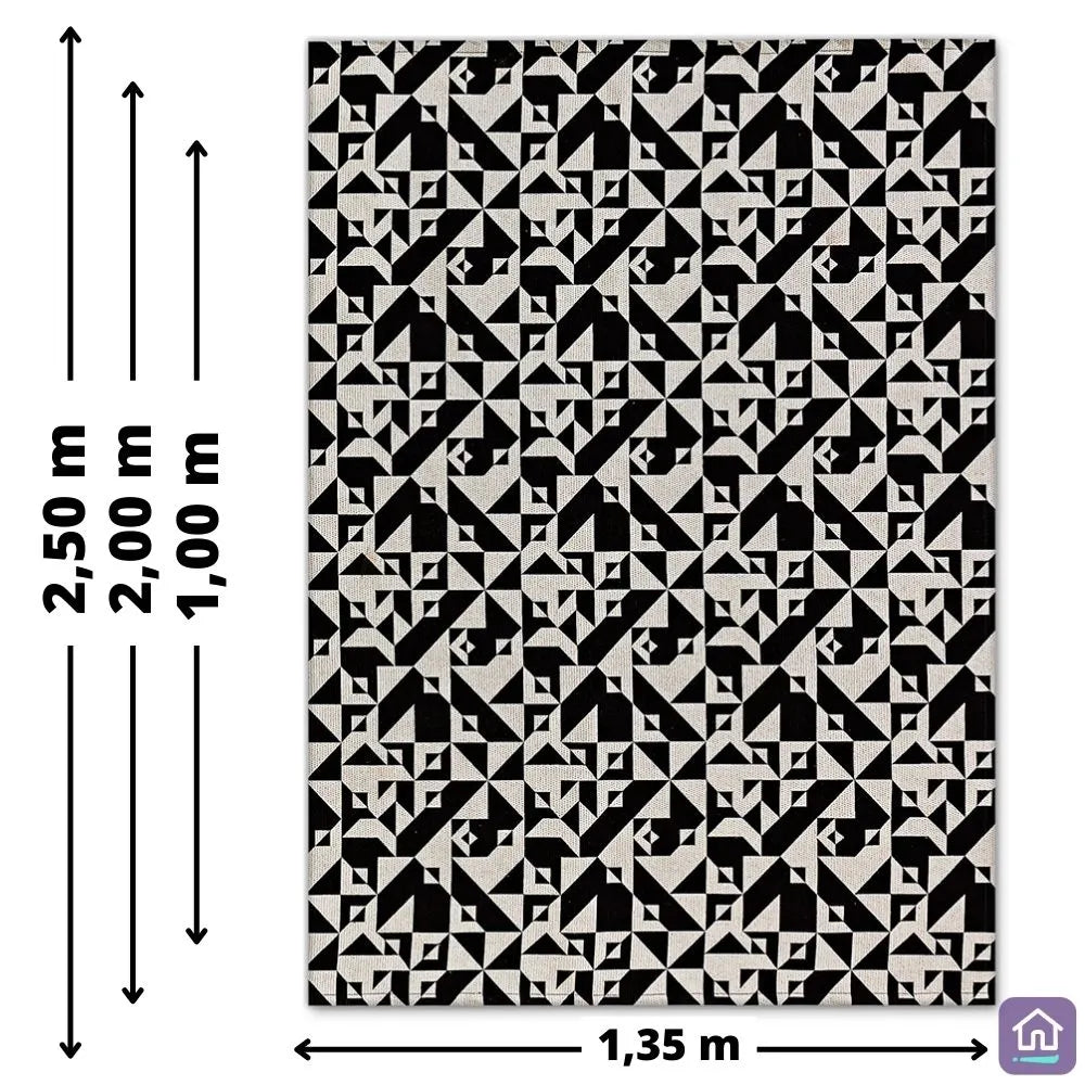 Tapete Labirinto -  Preto (3 Tamanhos)