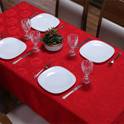 Toalha de Mesa Jacquard - Vermelha