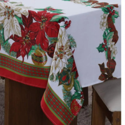 Toalha de Mesa Natalina - Flor de Natal