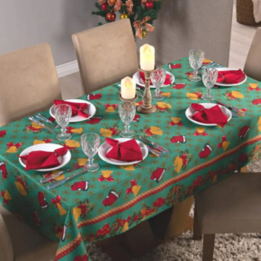 Toalha de Mesa Natalina - Verde Noel