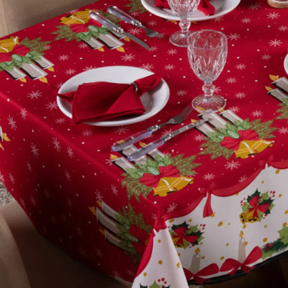 Toalha de Mesa Natalina - Vermelha Natal