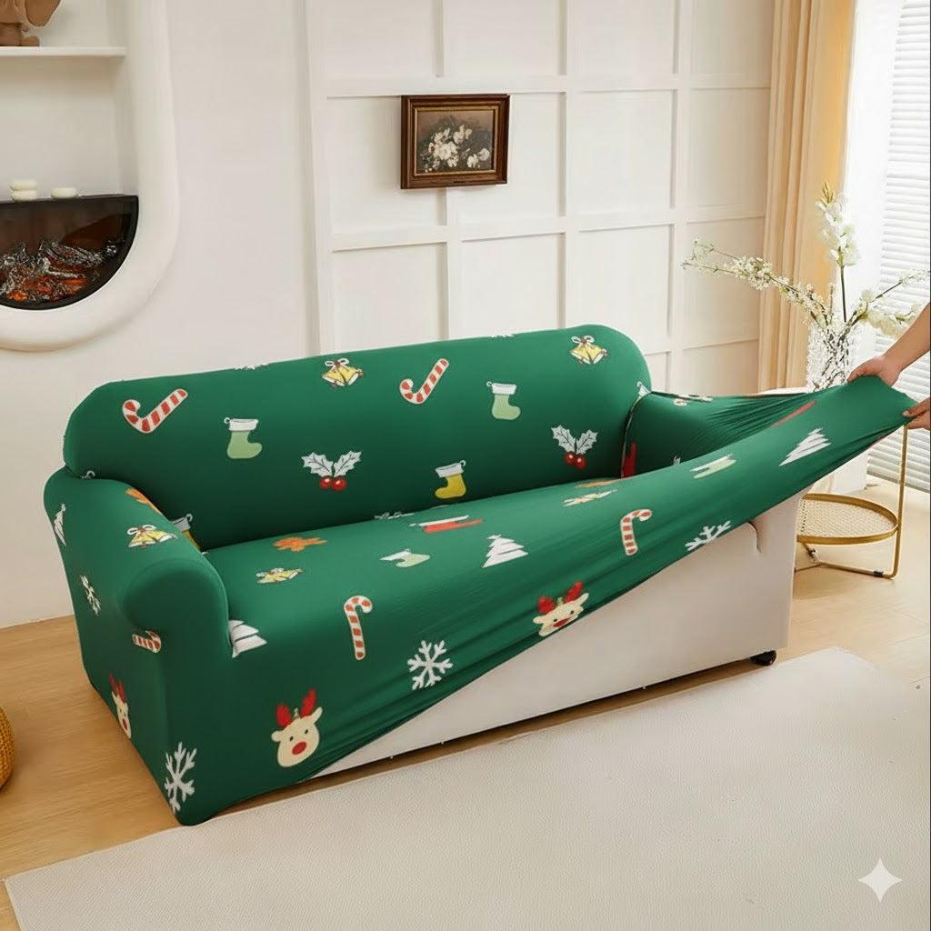 Capa de Sofá  Natalina Spandex Special - Doce Natal