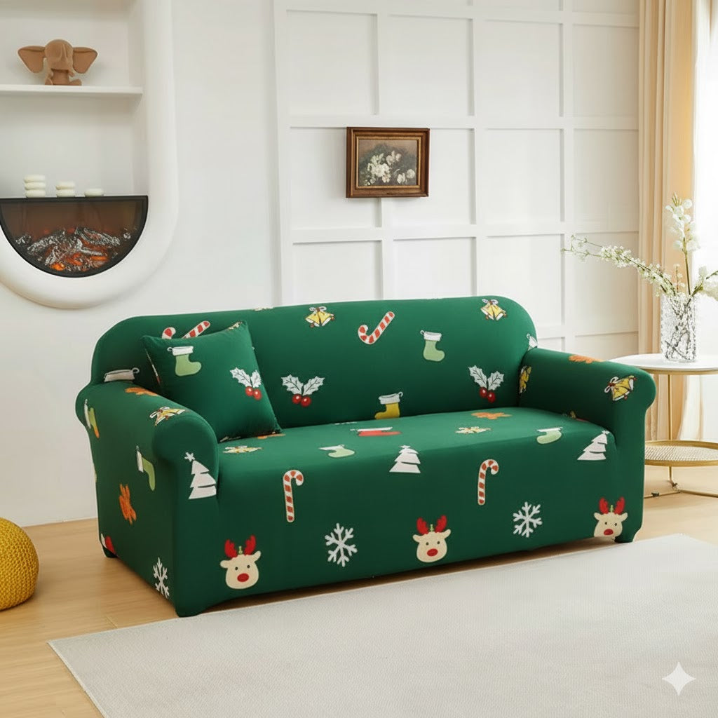 Capa de Sofá  Natalina Spandex Special - Doce Natal