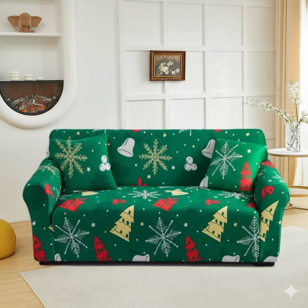 Capa de Sofá Natalina  Spandex Special - Pinheiro Encantado