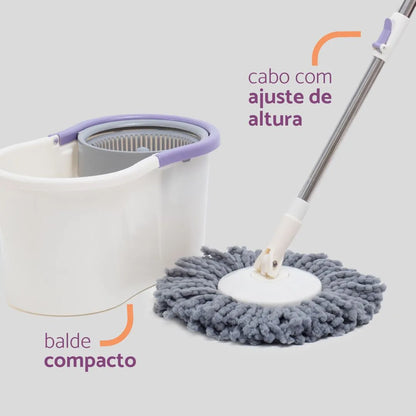 Vassoura Esfregão Mop com Balde