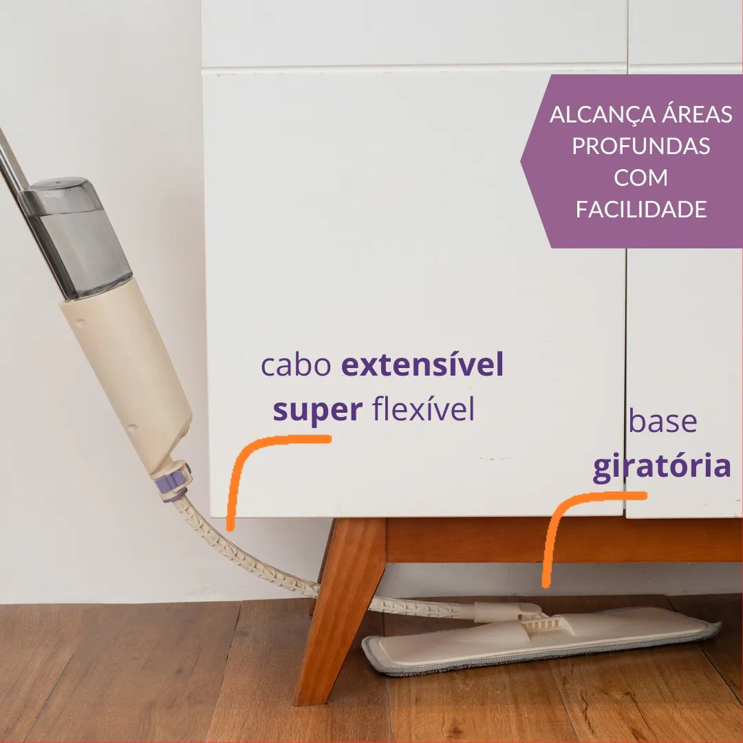 Vassoura Mop Inteligente Flexível Spray