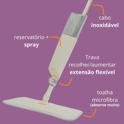 Vassoura Mop Inteligente Flexível Spray