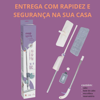 Vassoura Mop Inteligente Flexível Spray