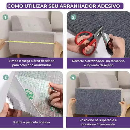 Arranhador Adesivo de Sofá, Cama e Parede Multi Fix - Marrom