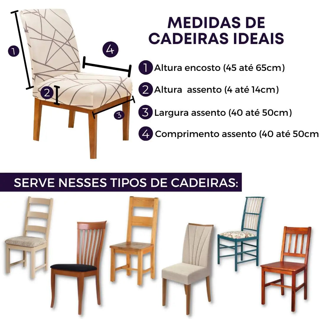 Capa Para Cadeira de Jantar - Serena