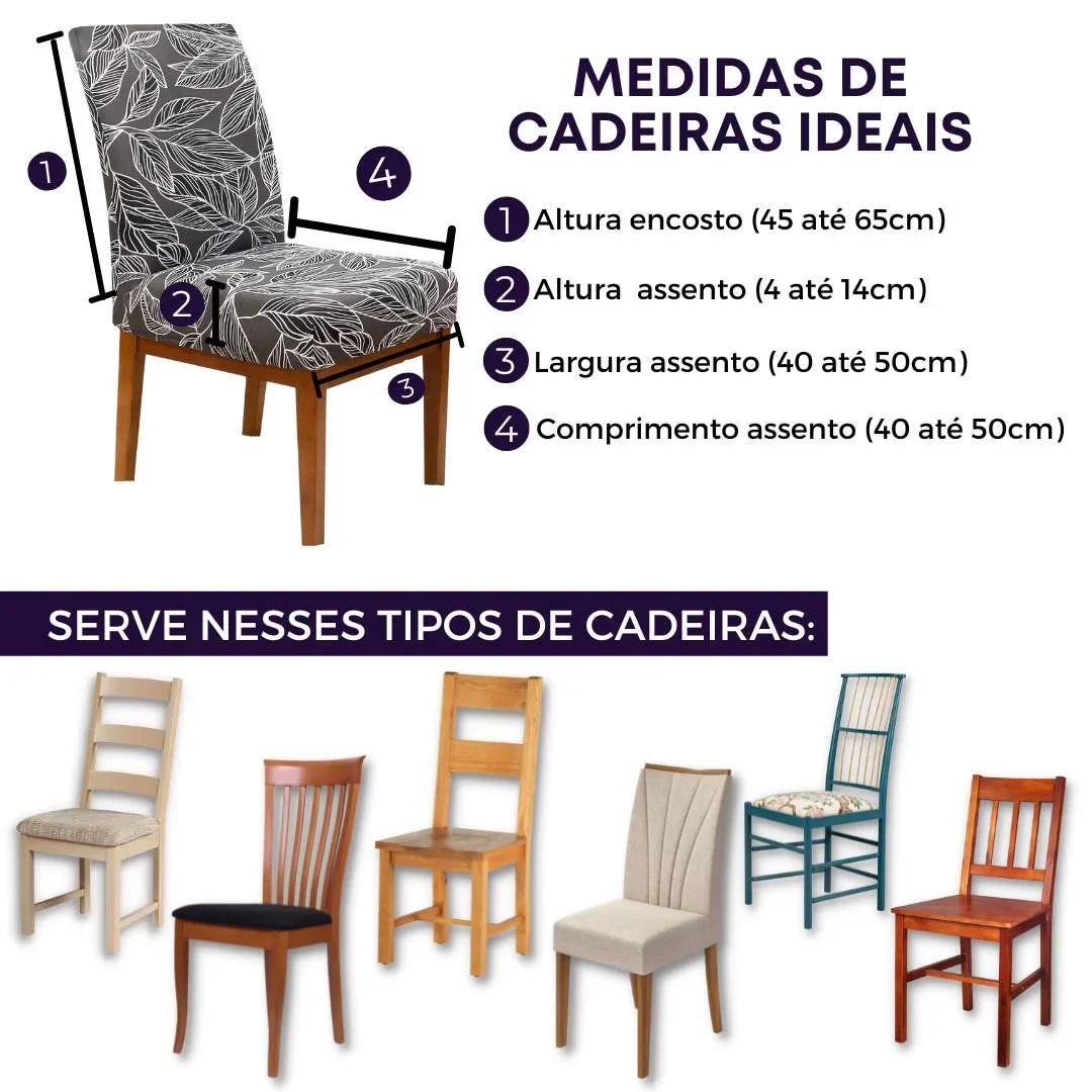 Capa Para Cadeira de Jantar - Nativa