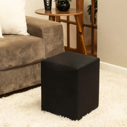 Kit 2 Capa para Puff Quadrado - Sueter e Preto