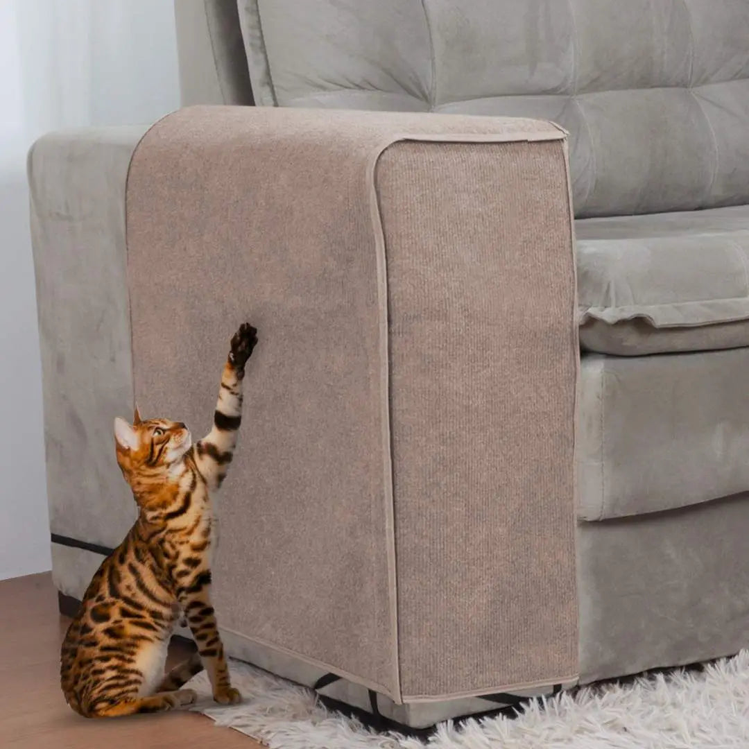 Protetor Braço de Sofá Arranhador para Gatos Kit 2 - Bege