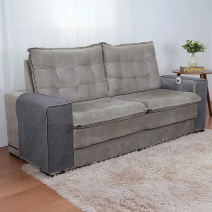 Protetor Braço de Sofá Arranhador para Gatos Kit 2 - Cinza