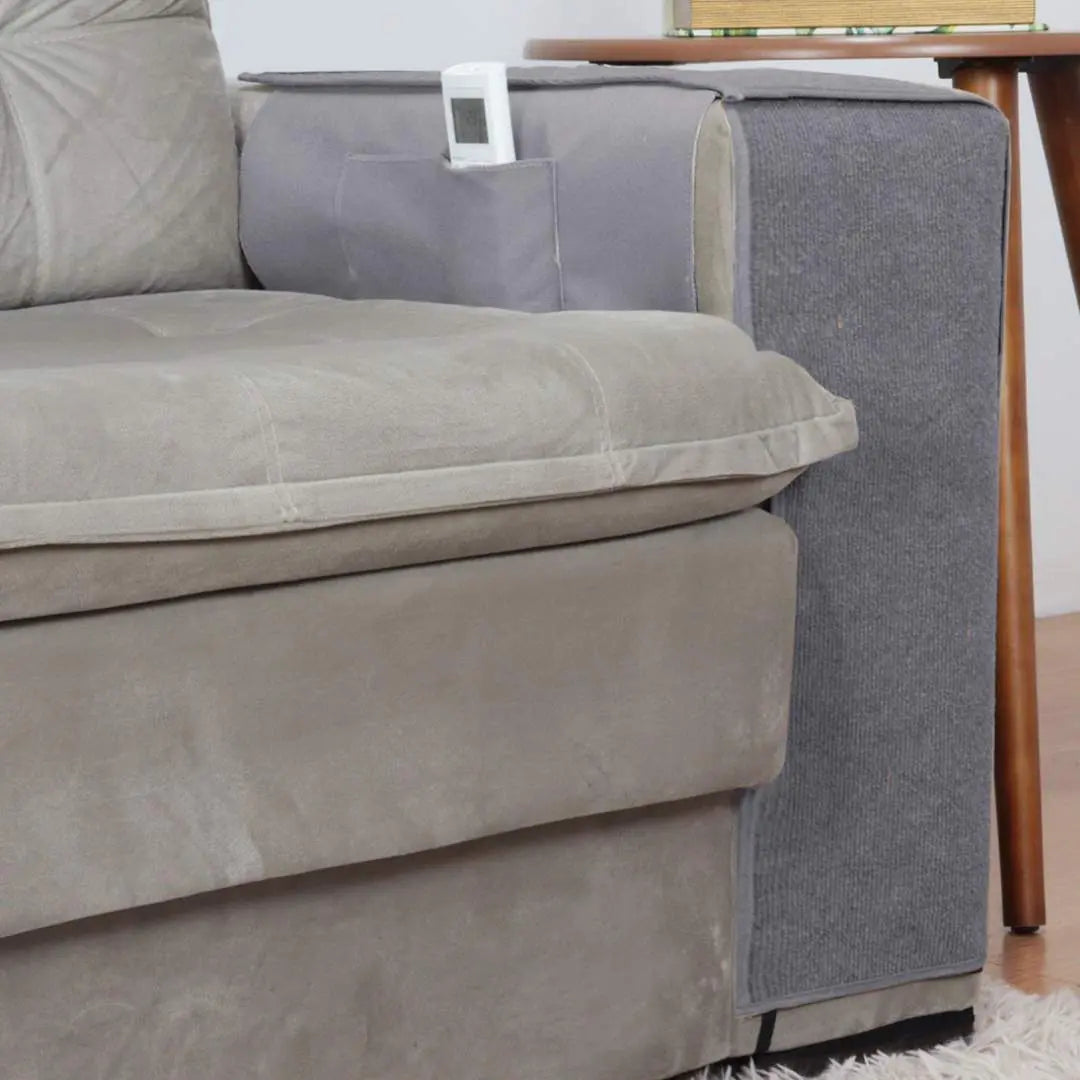 Protetor Braço de Sofá Arranhador para Gatos Kit 2 - Cinza