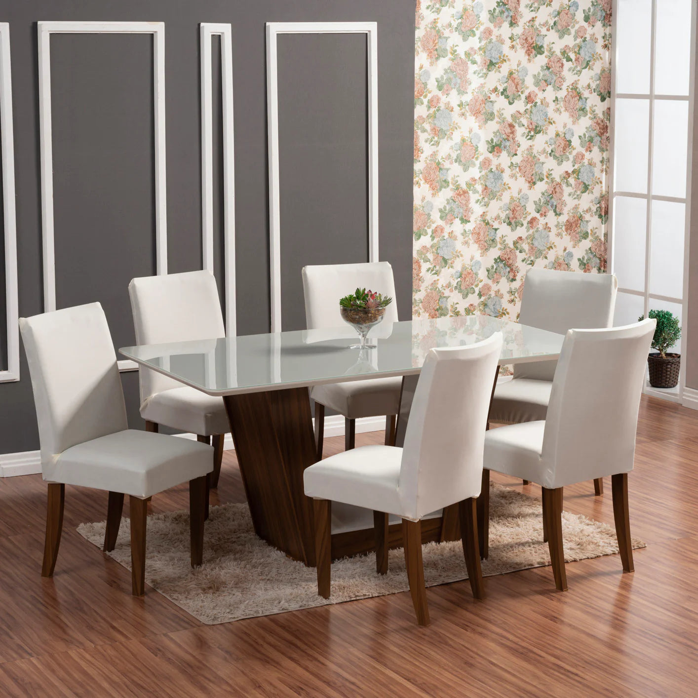 Capa Para Cadeira de Jantar - Creme