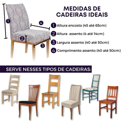 Capa para Cadeira  Boutique Veneza - Cinza