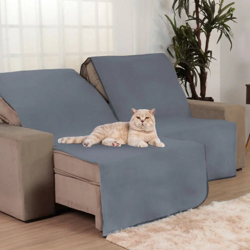 Manta Protetora de Sofá Retrátil Anti Arranhão - Cinza