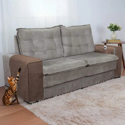 Protetor Braço de Sofá Arranhador para Gatos Kit 2 - Chocolate