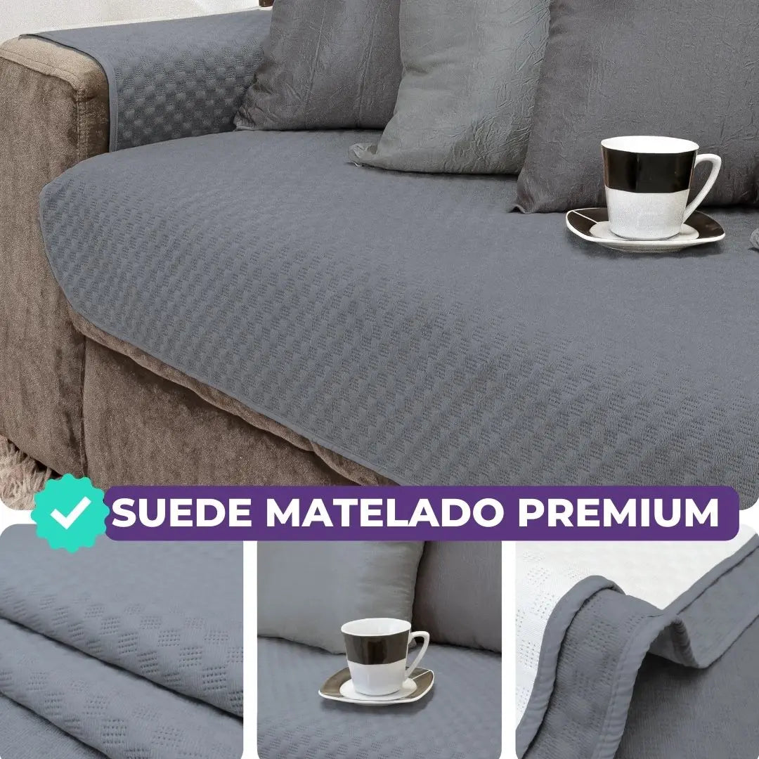 Capa Protetora Arranhão Gato Sofá Boutique - Cinza Escuro