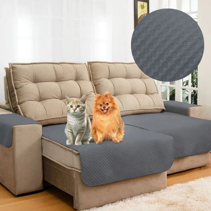Capa Protetora Arranhão Gato Sofá Retrátil Boutique - Cinza Escuro