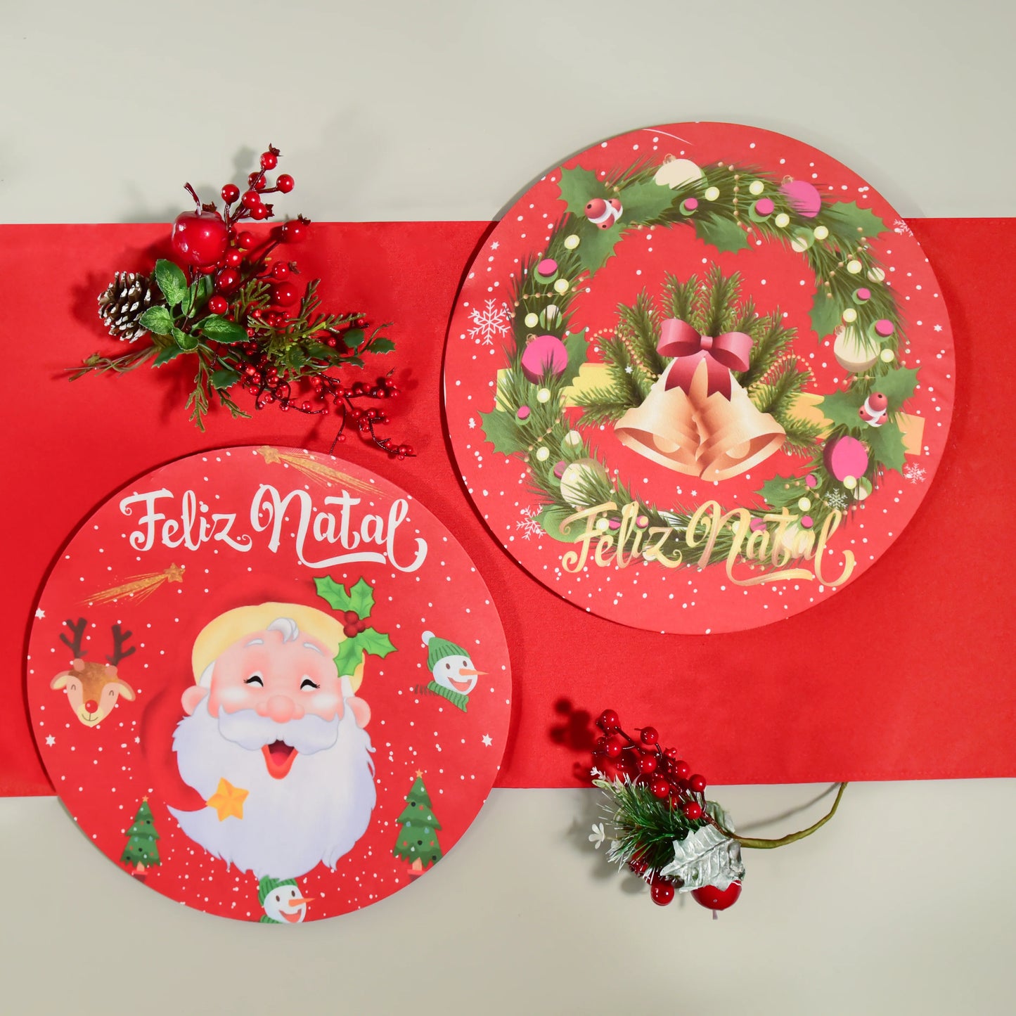 Sousplat de Natal - Kit 6 Noel Vermelho