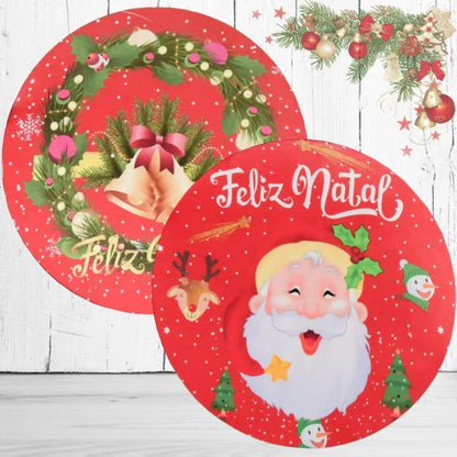 Sousplat de Natal - Kit 2 Noel Vermelho